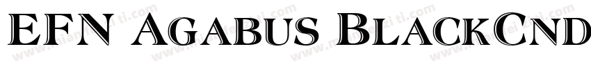 EFN Agabus BlackCnd Regular字体转换
